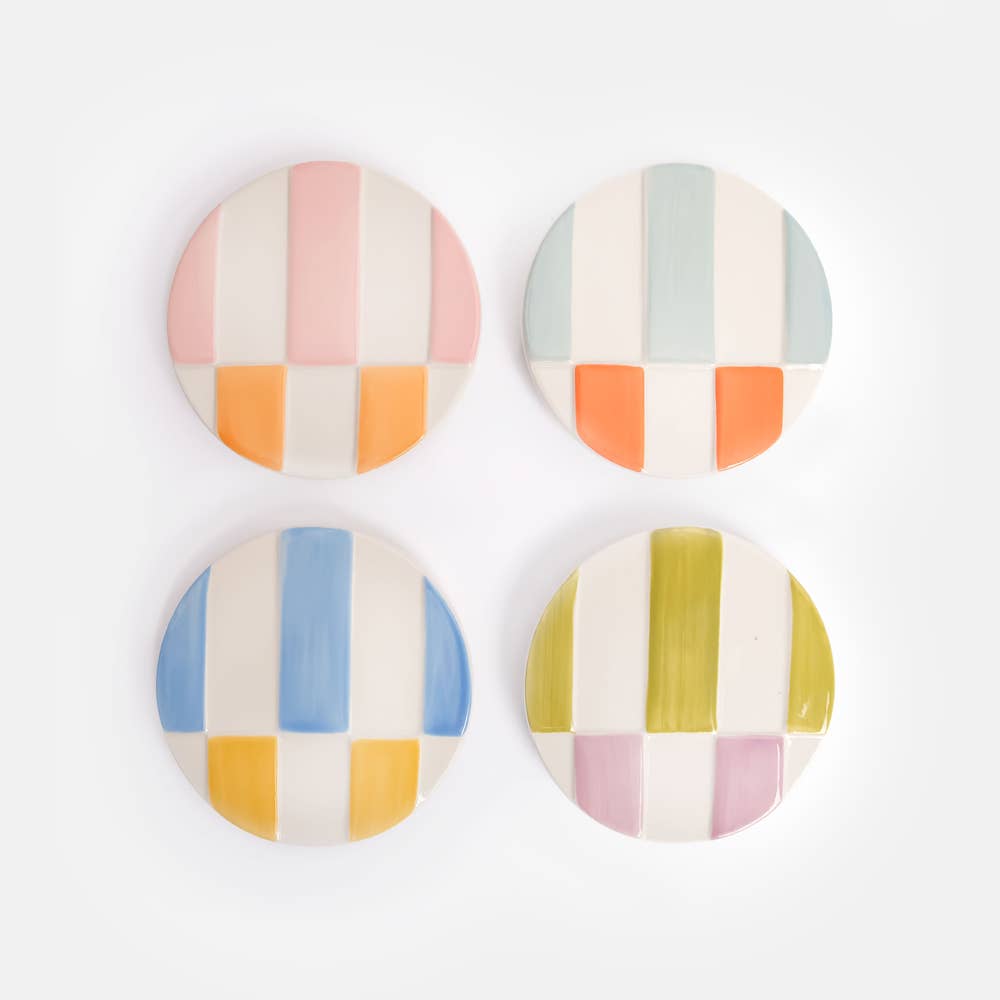 Multi Stripe Coasters Set