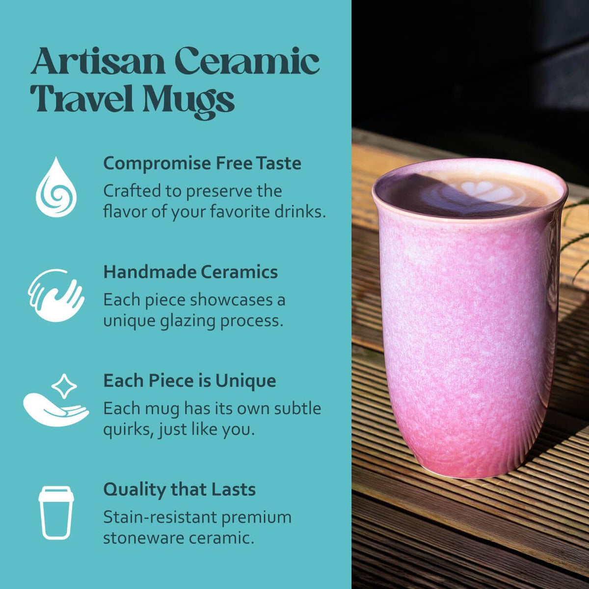 Astral Bloom Ceramic Travel Mug – 12 oz