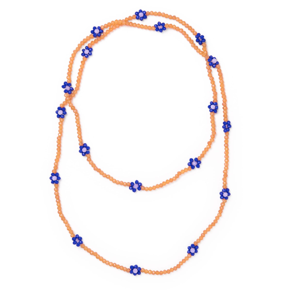 Andie Crystal Beaded Flower Necklace