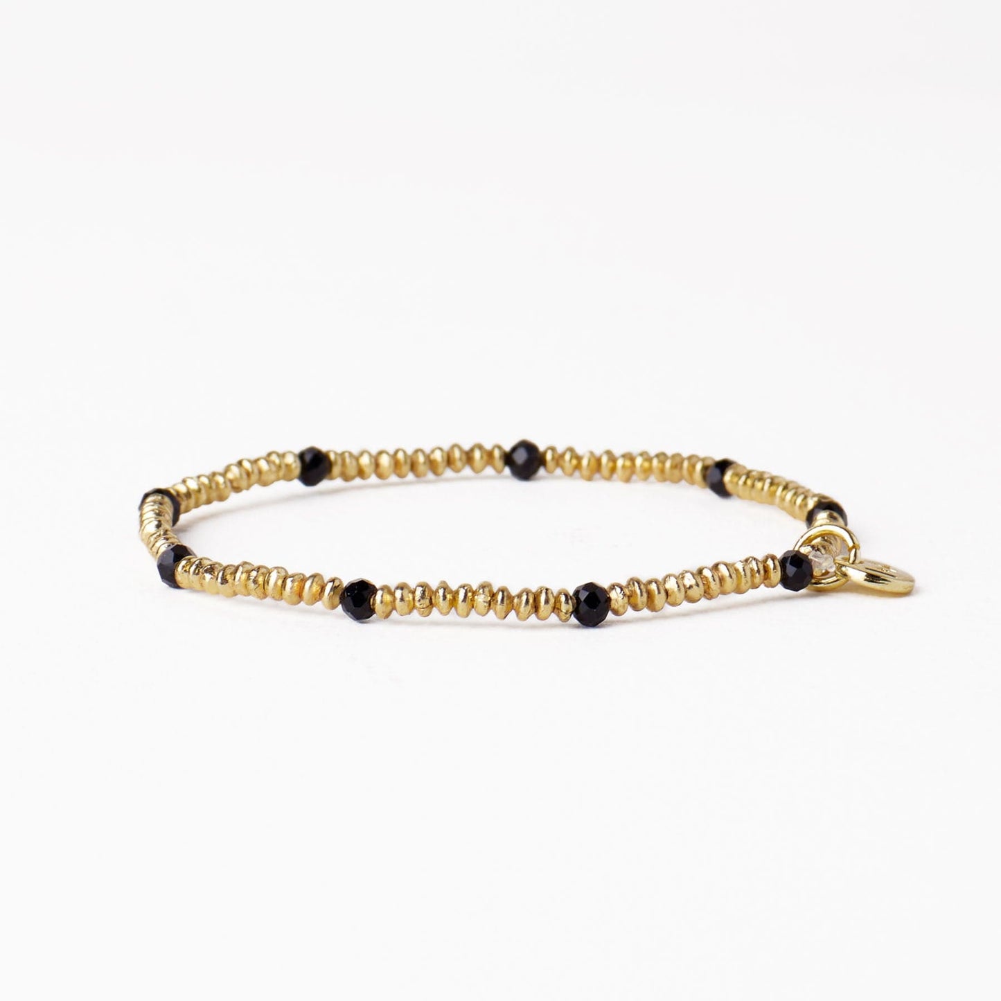 Ashley Small Brass + Crystal Stretch Bracelet