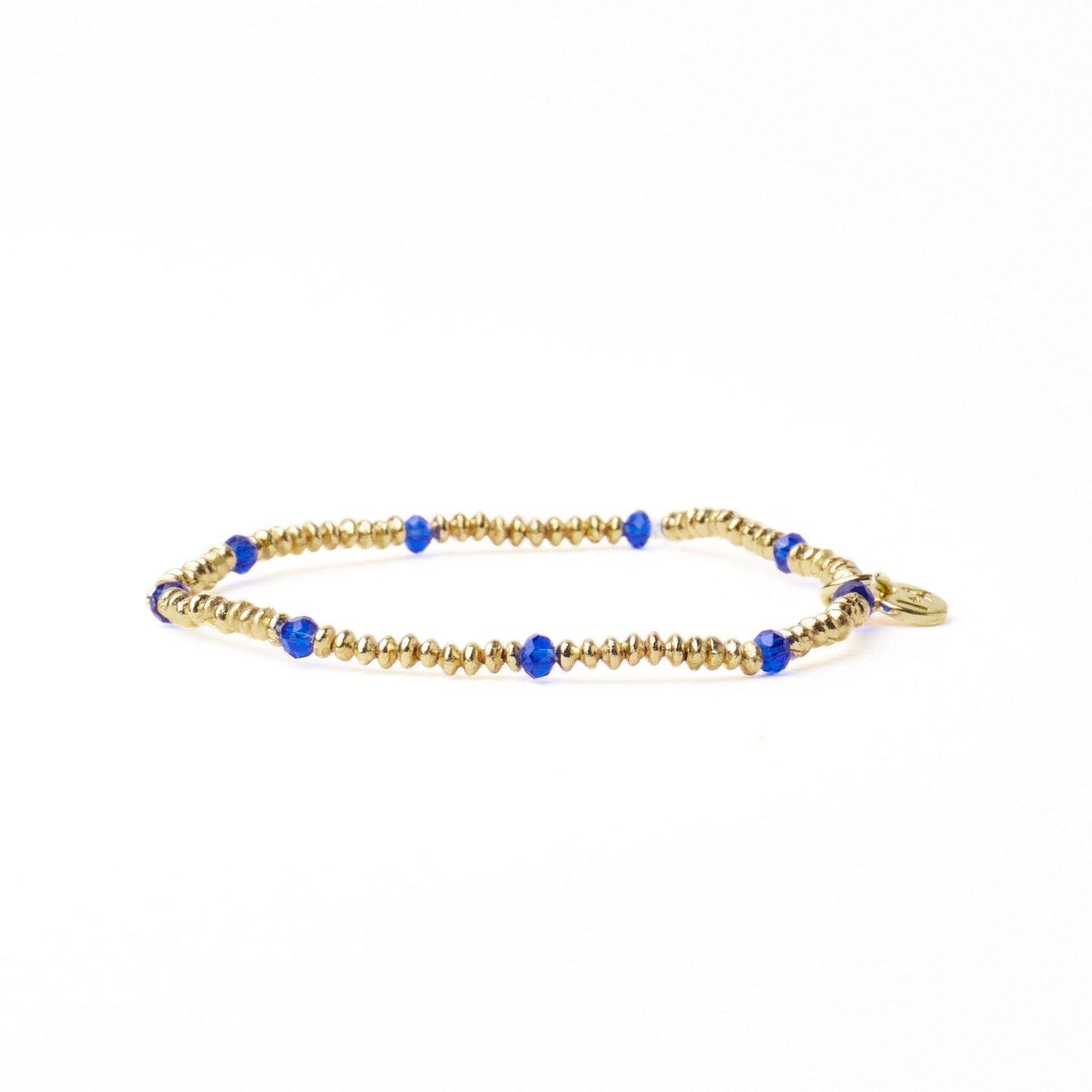 Ashley Small Brass + Crystal Stretch Bracelet