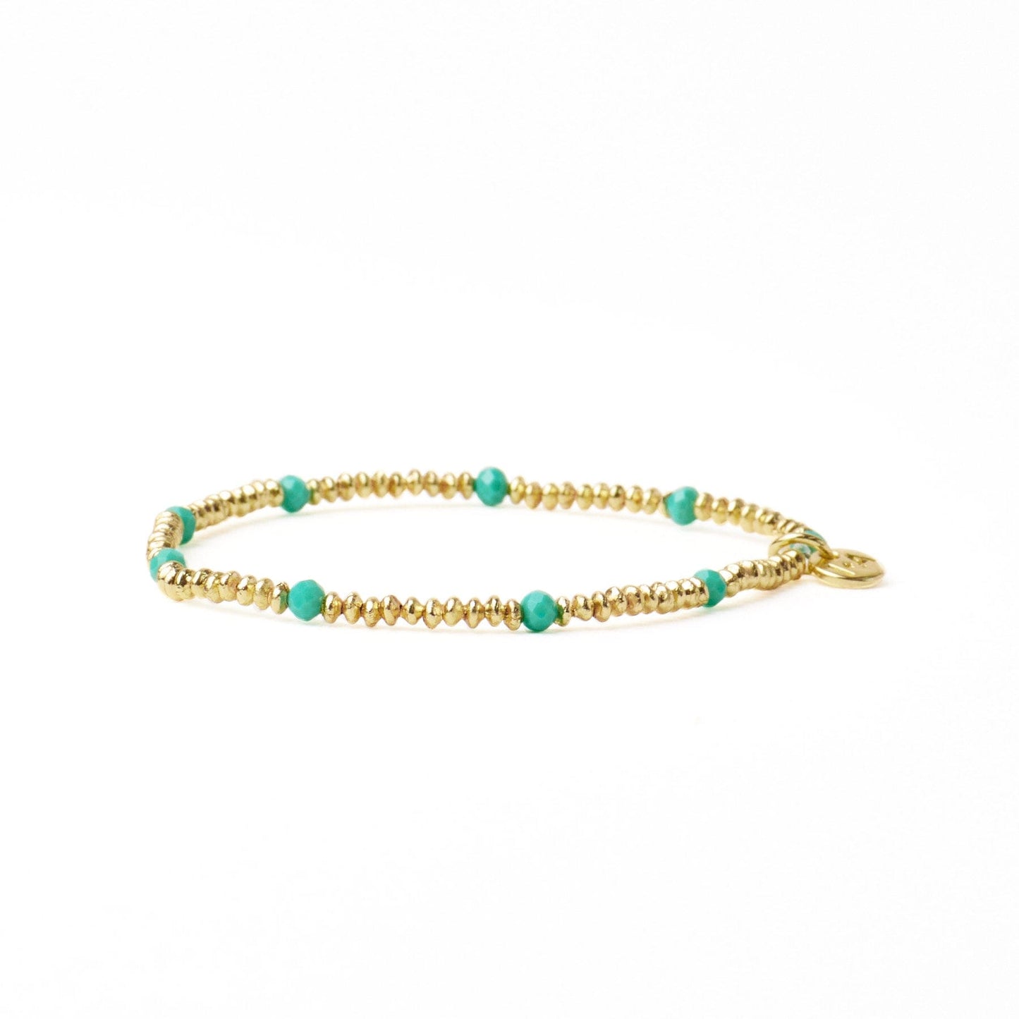 Ashley Small Brass + Crystal Stretch Bracelet