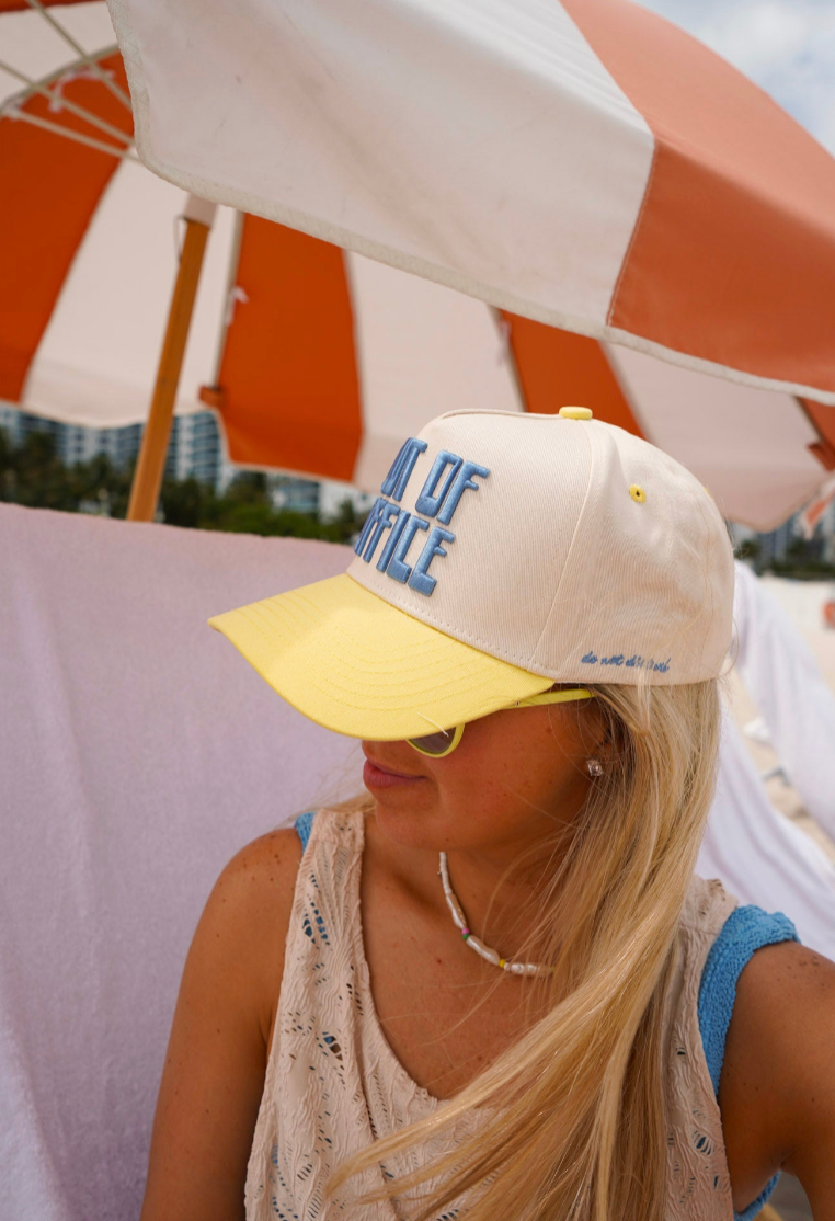 Out of Office Trucker Hat - Butter Yellow