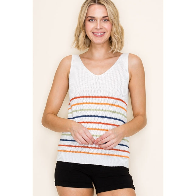 Striped Tank Sweater