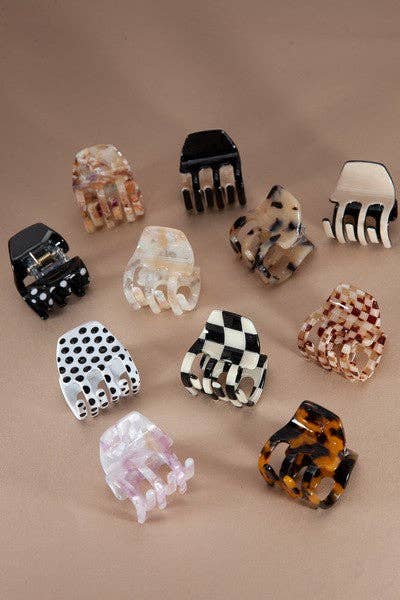 Cellulose Solid Hair Claw Clip