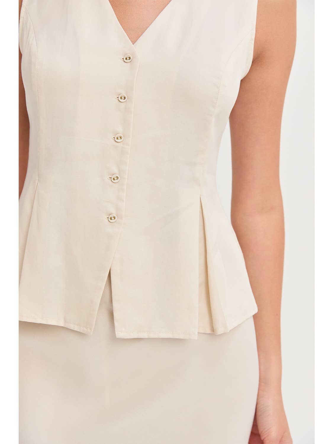 Cami Sleeveless Pleated Vest
