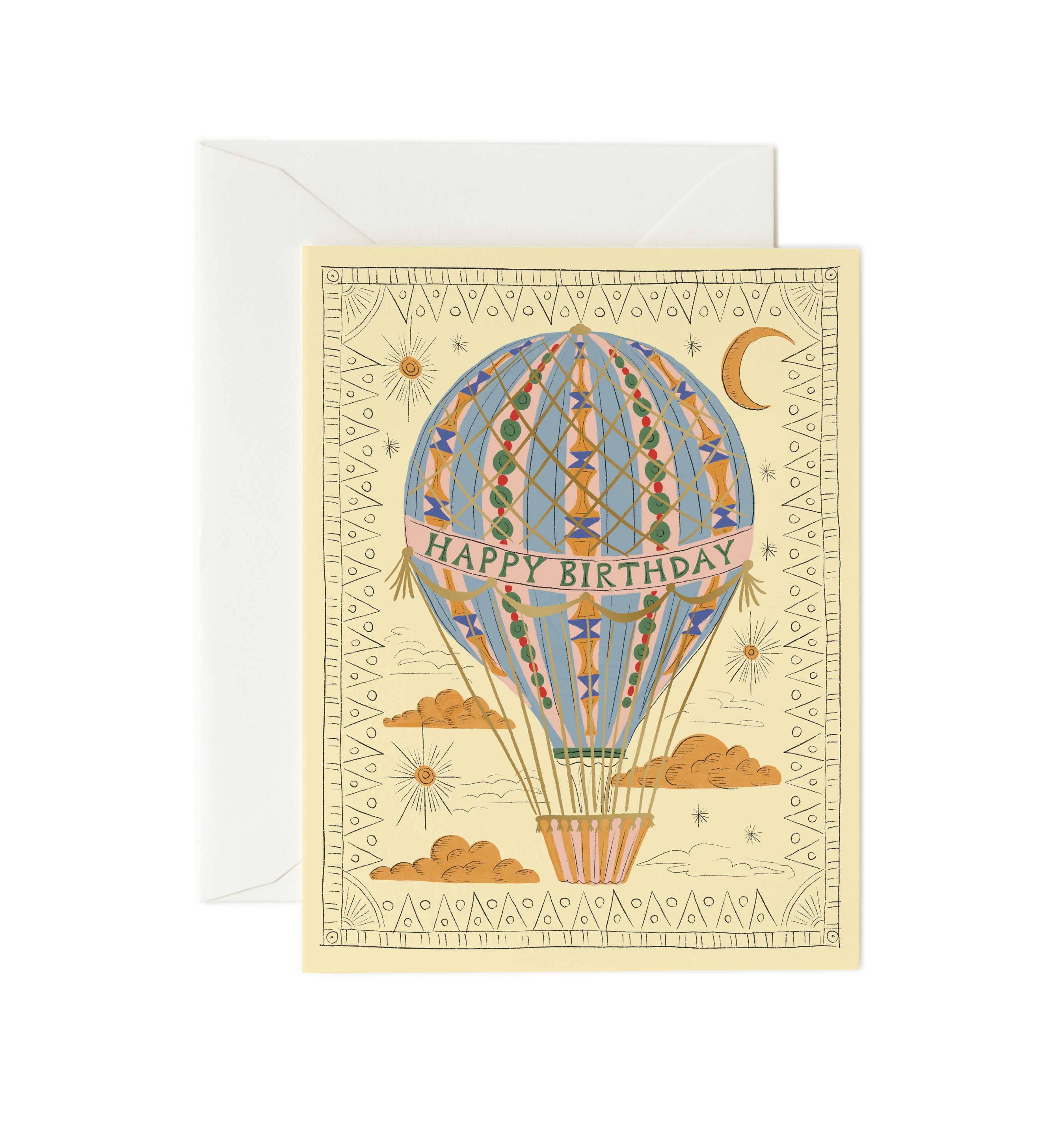 Hot Air Balloon Birthday Card