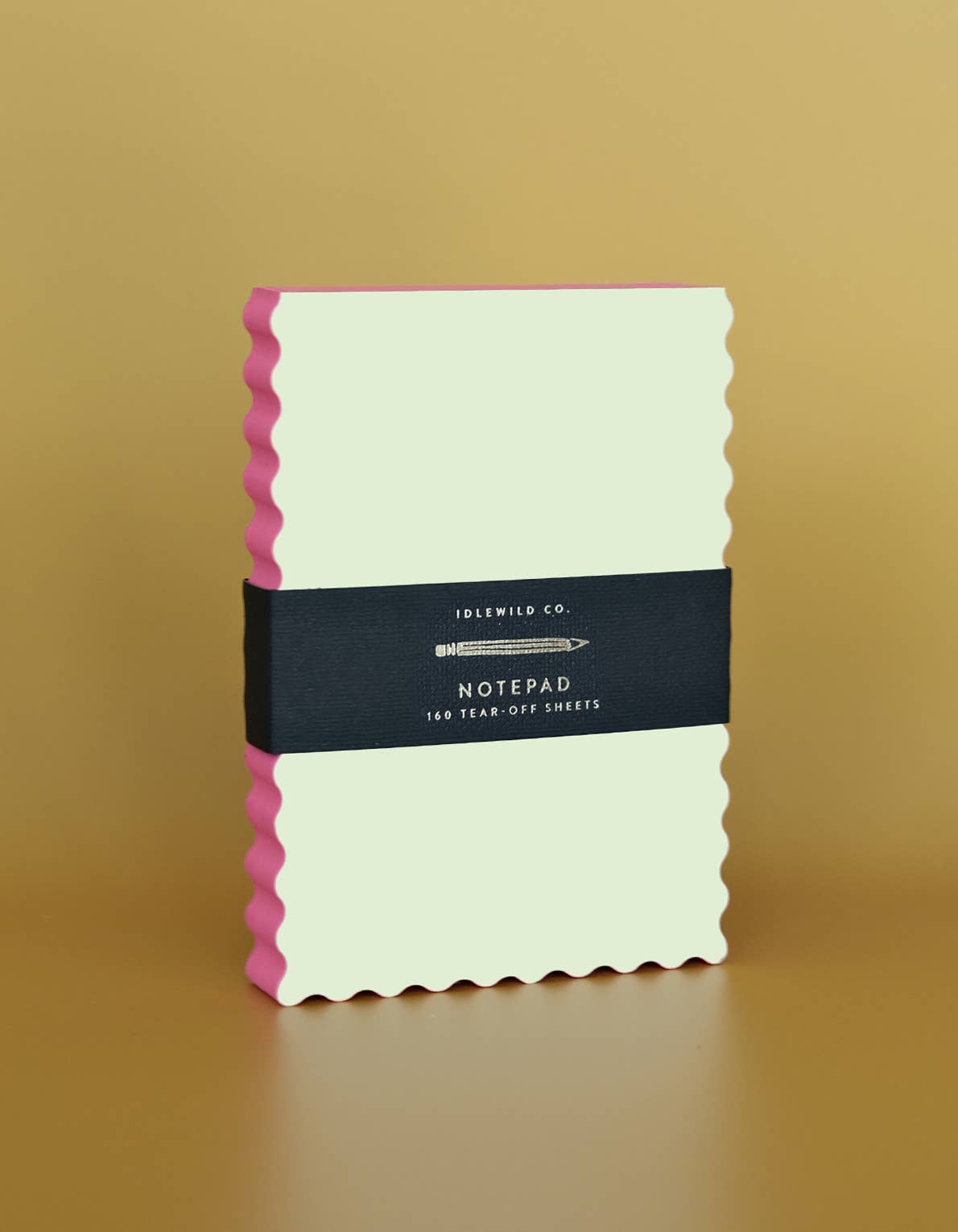 Citron + Hot Coral Edge Mini Wave Shaped Notepad