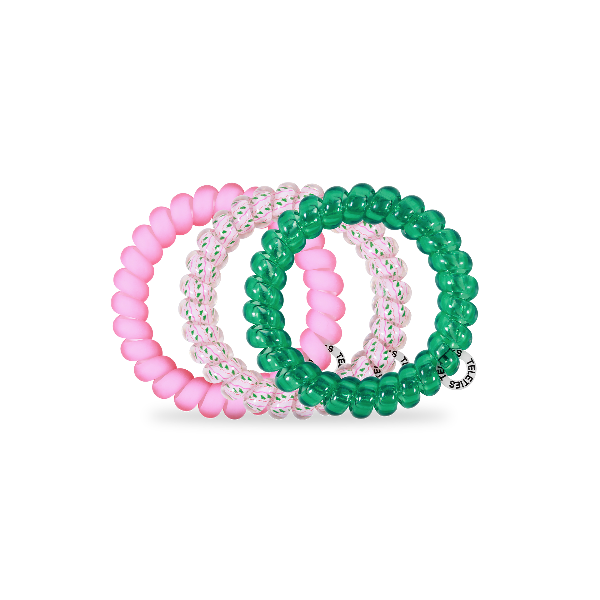 Merry Pinkmas Spiral Hair Ties