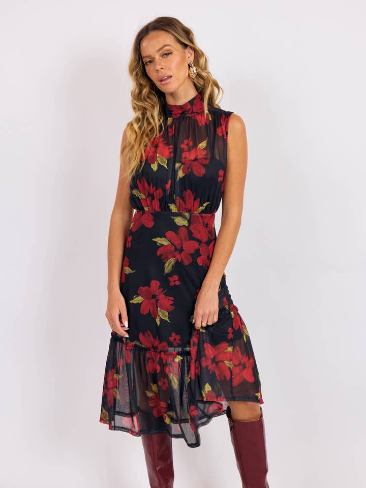 Gypset Glamour Mesh Midi Dress