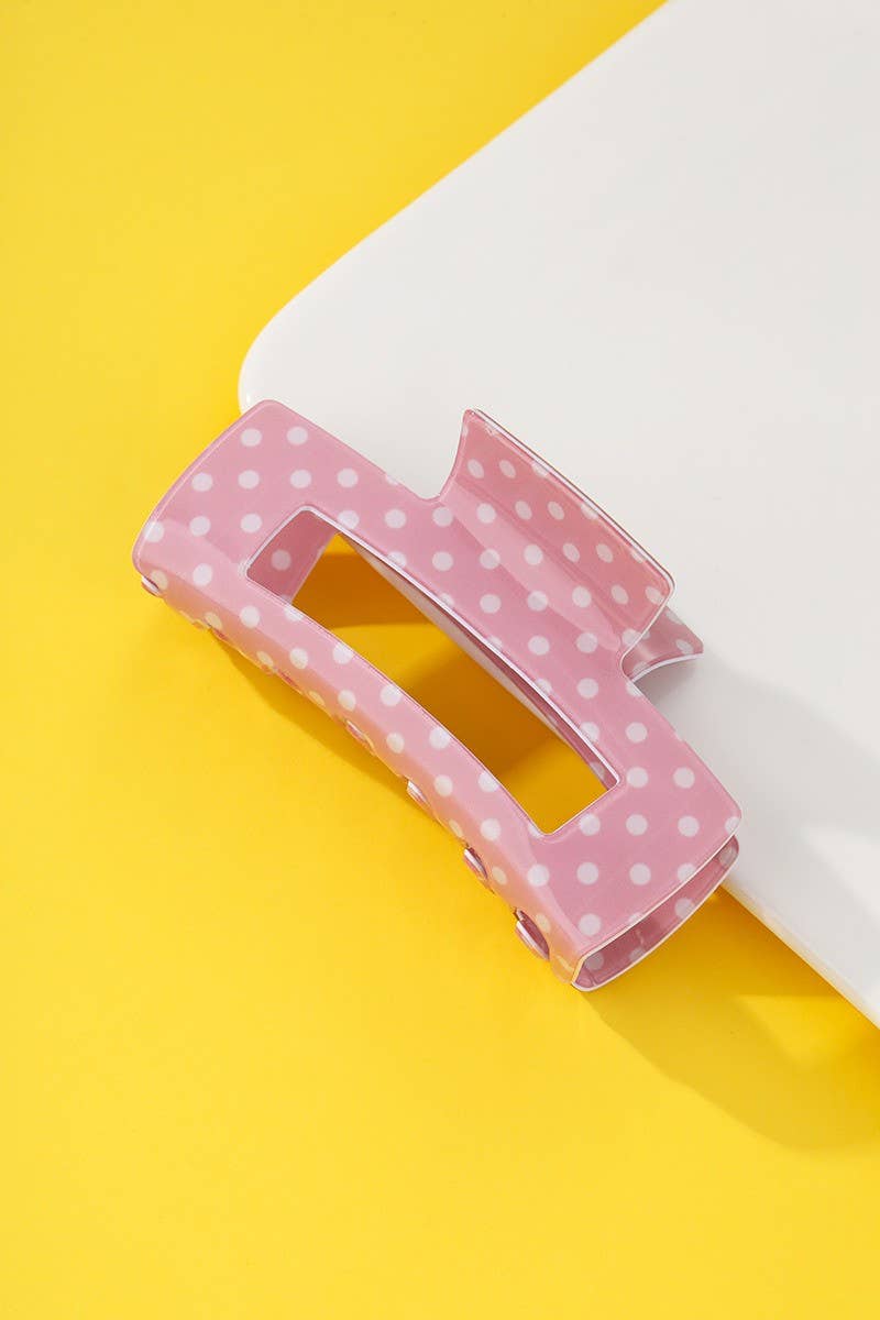 Polka Dot Hair Claw Clip