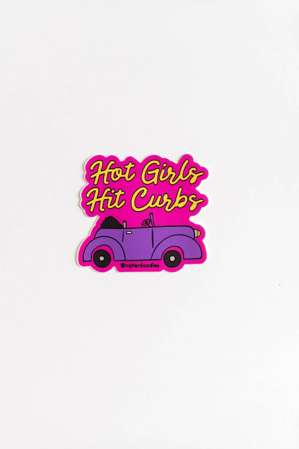 Hot Girls Hit Curbs Sticker