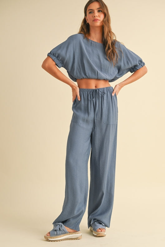 Textured Fabric Loose Pants *FINAL SALE*