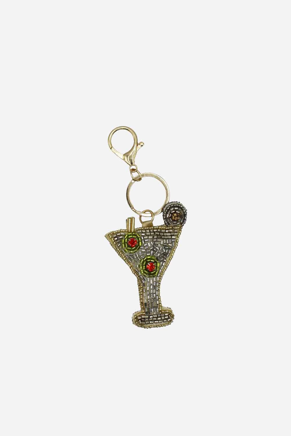 Martini Beaded Bag Charm