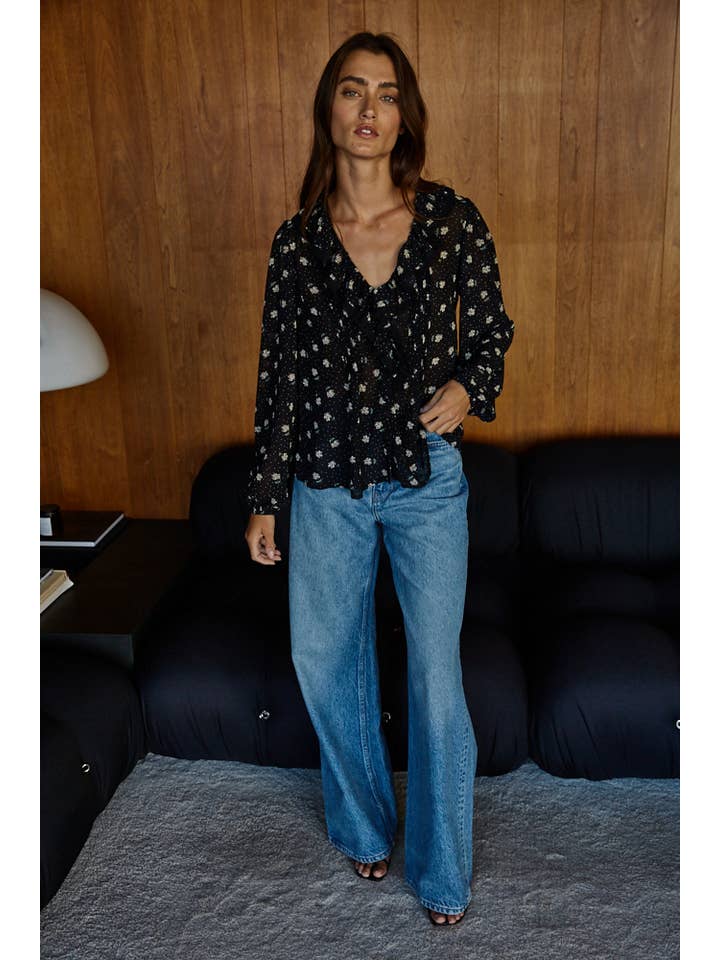At Dusk Floral Blouse