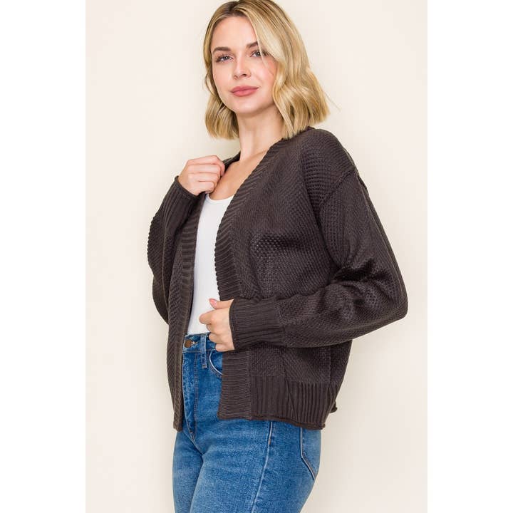 Autumn Afternoon Knit Cardigan - Gunmetal