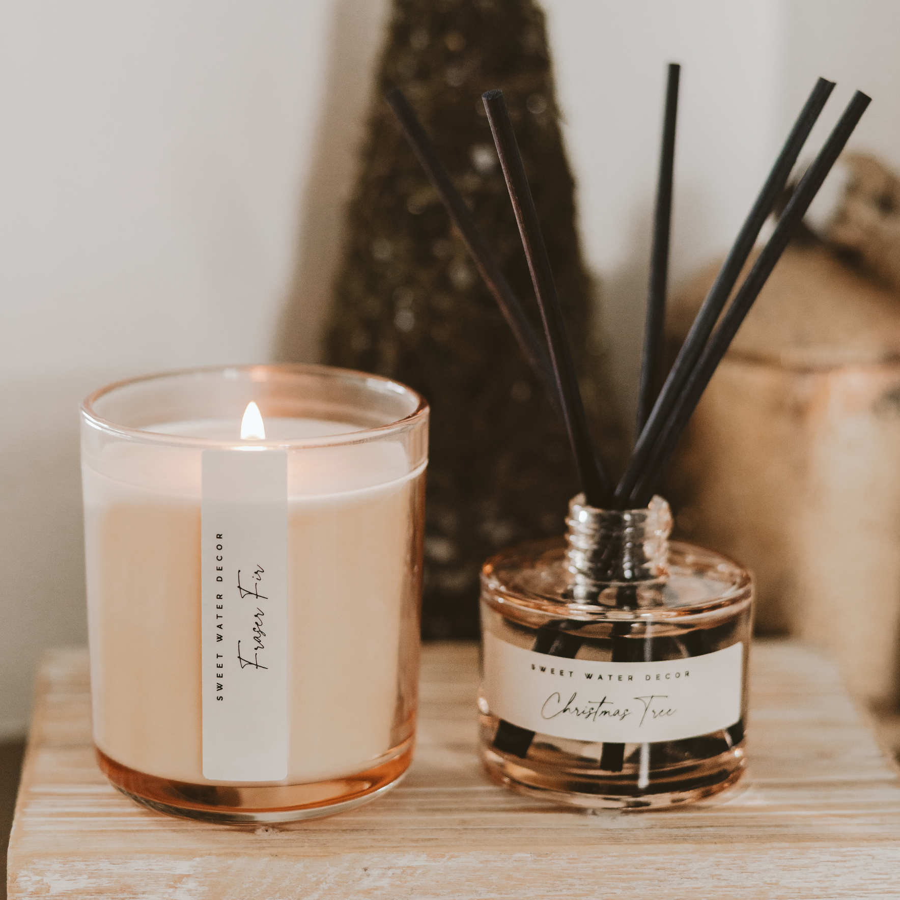 Fraser Fir Glass Candle