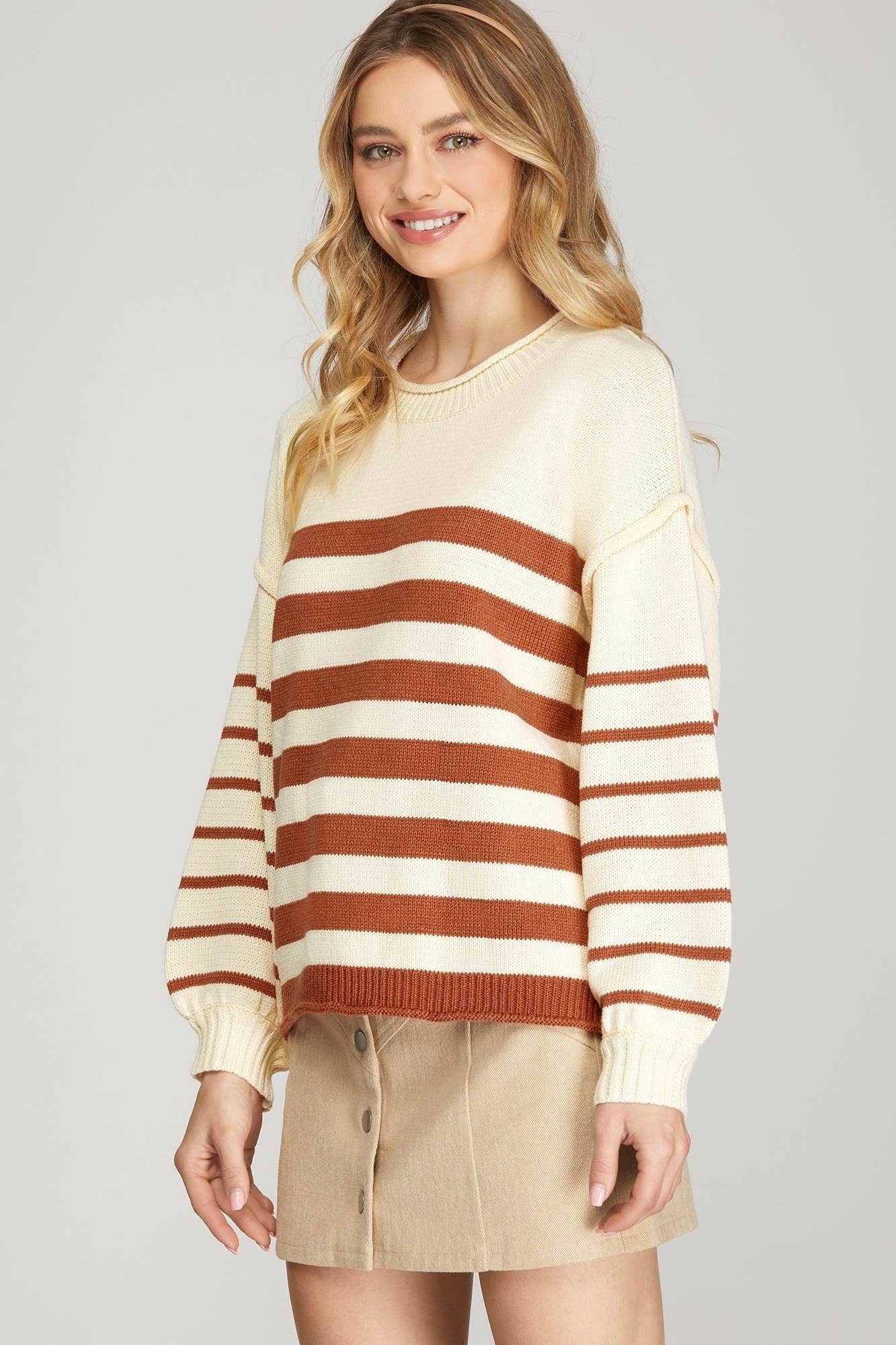 Lotta Latte Striped Sweater