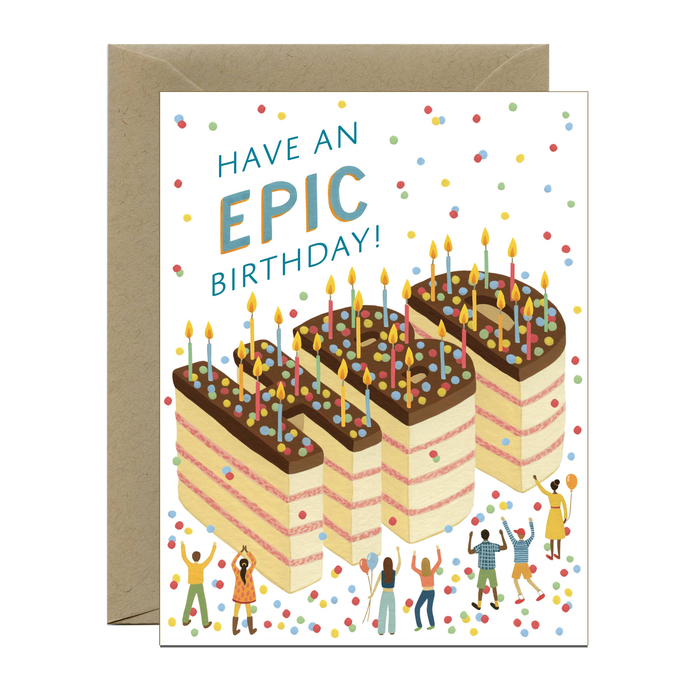 Epic Birthday Giant Cake Greeting Card