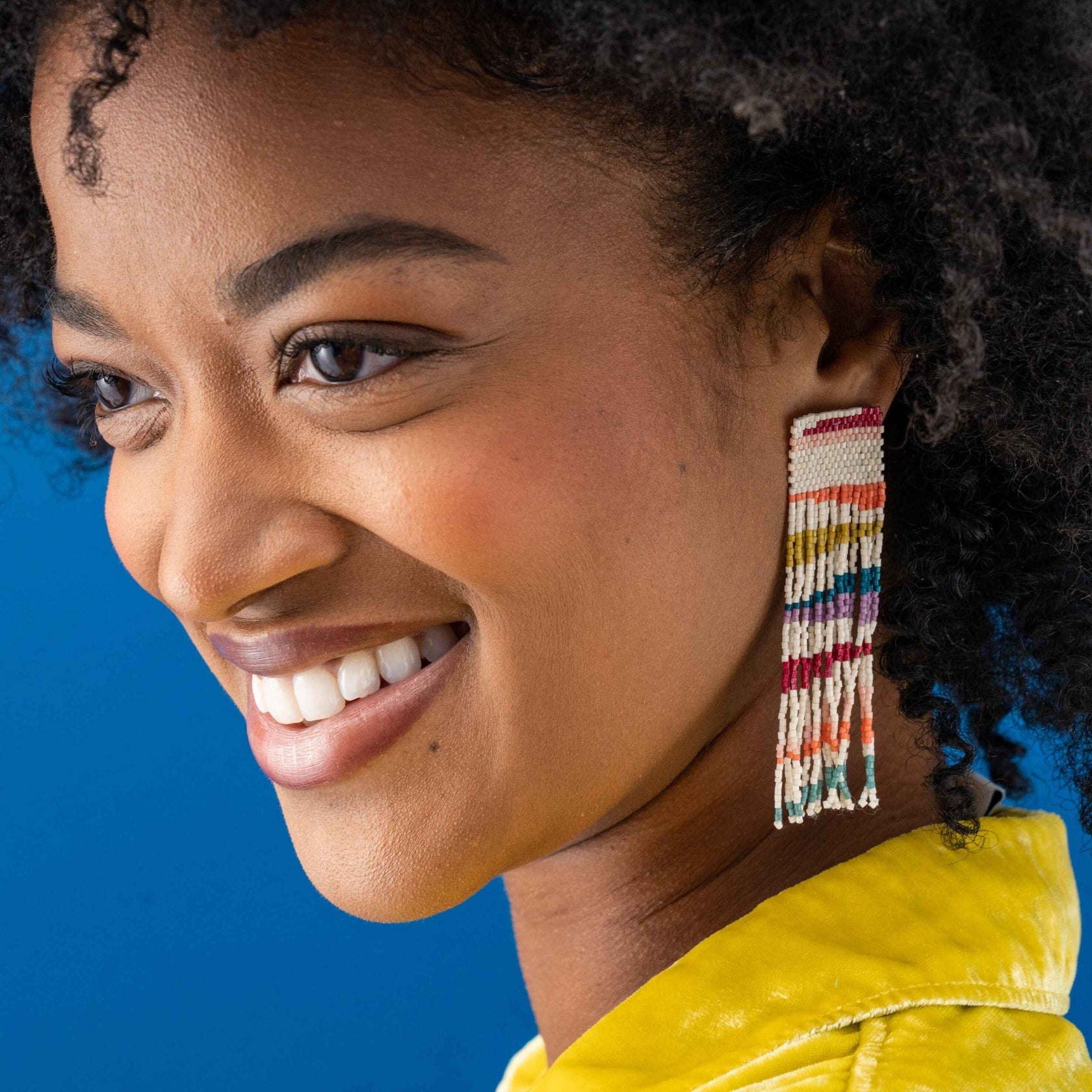 Belle Beaded Fringe Earrings
