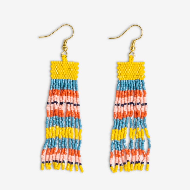 Billie Stripe Fringe Earrings