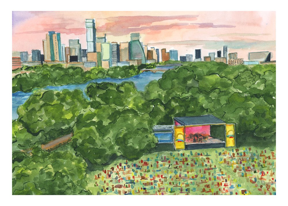 Coloring ATX Postcard