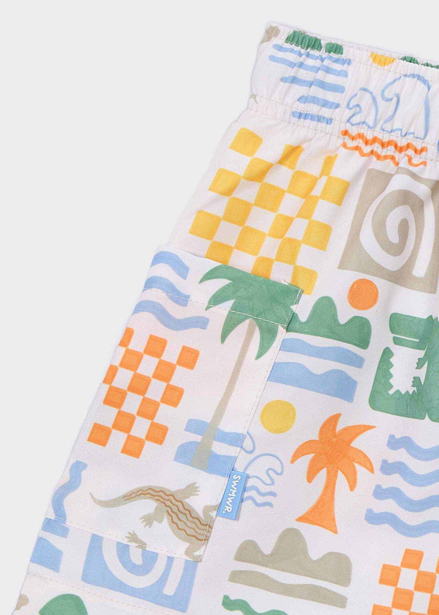 Tropical Print Swim Shorts *FINAL SALE*