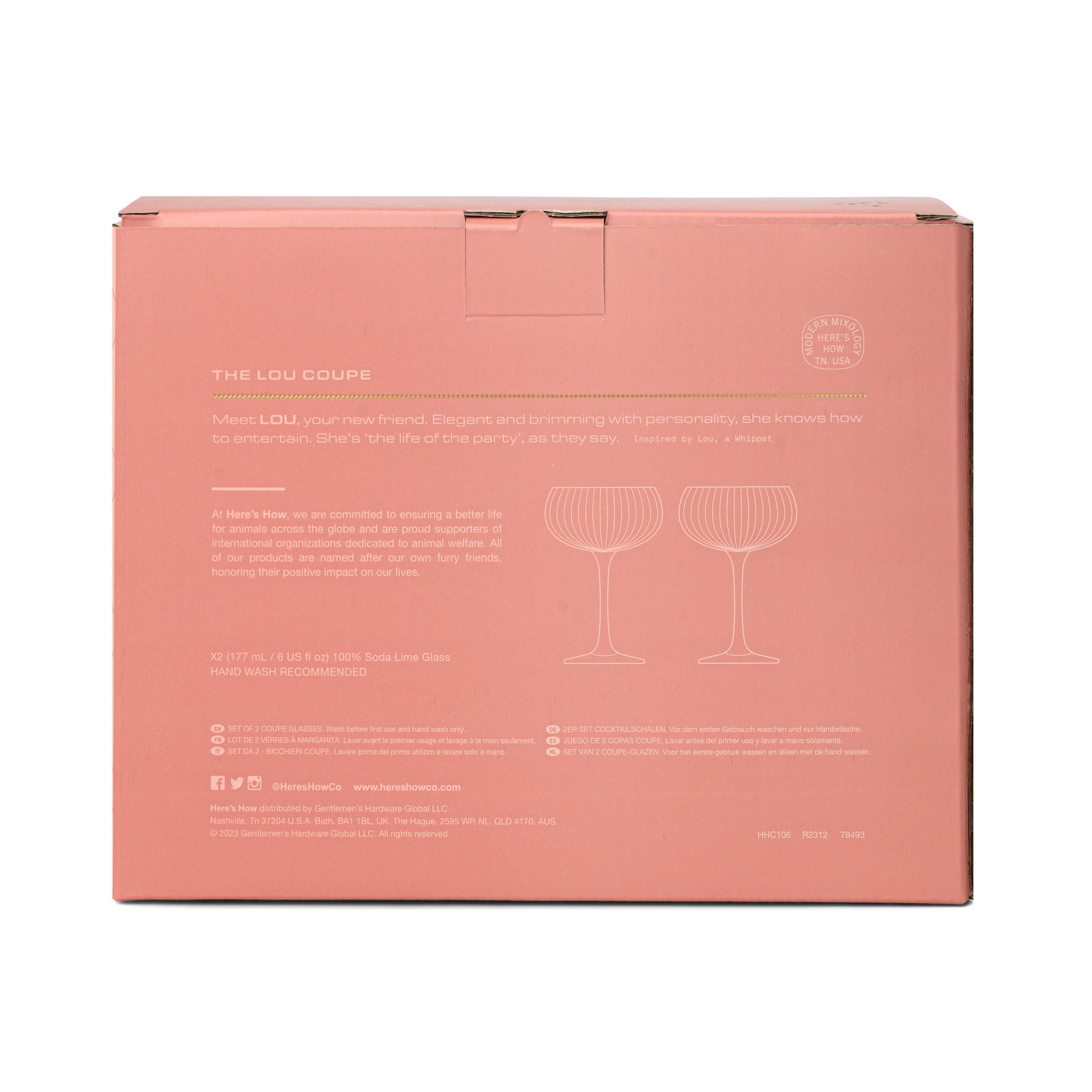 The Lou Coupe Glass - Blush