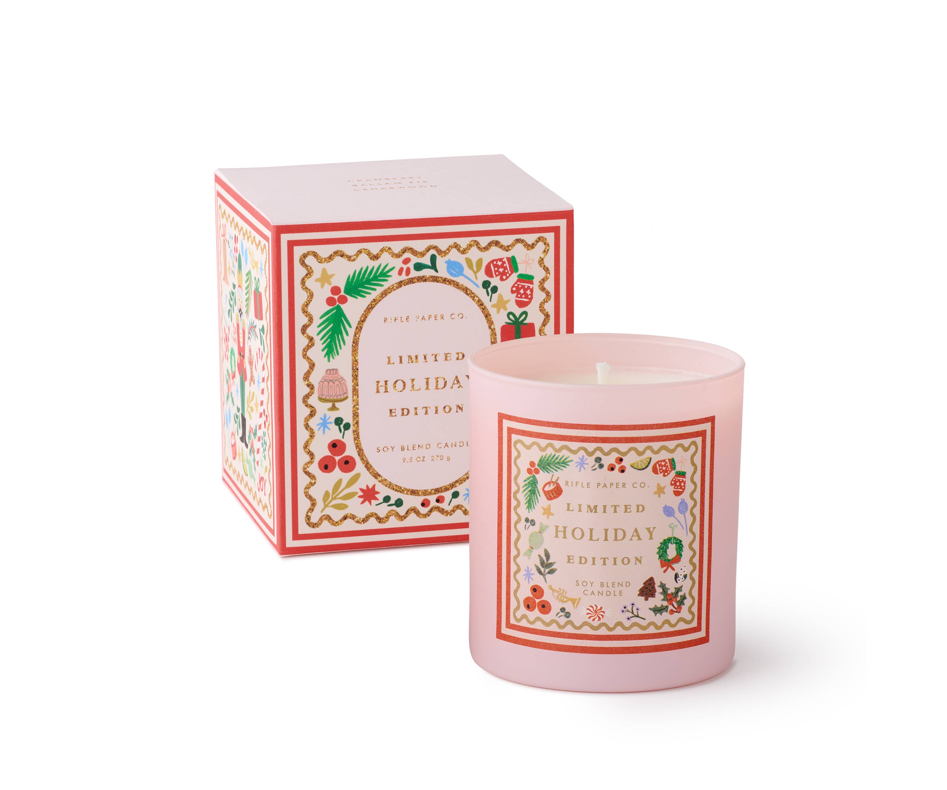 Holly Jolly Nutcracker Boxed Candle