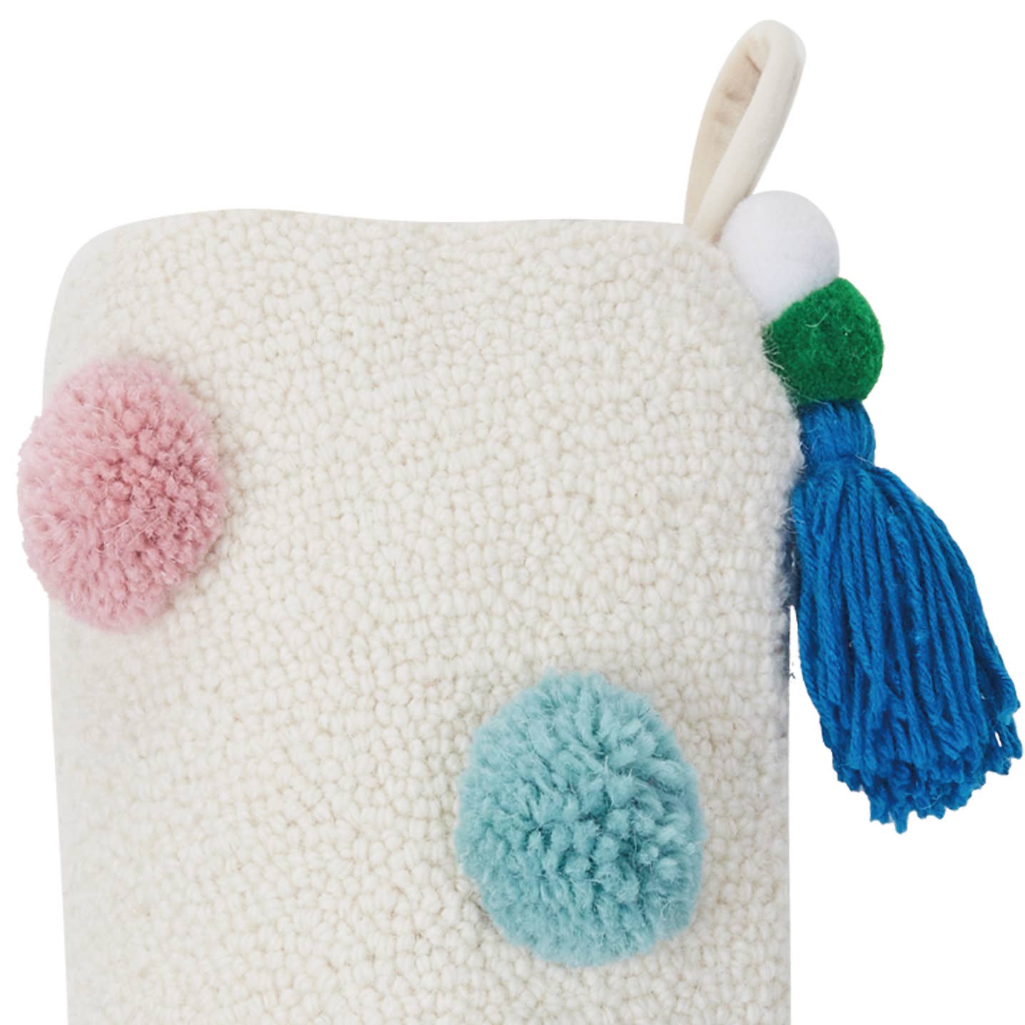 Colorful Pom Pom Stocking