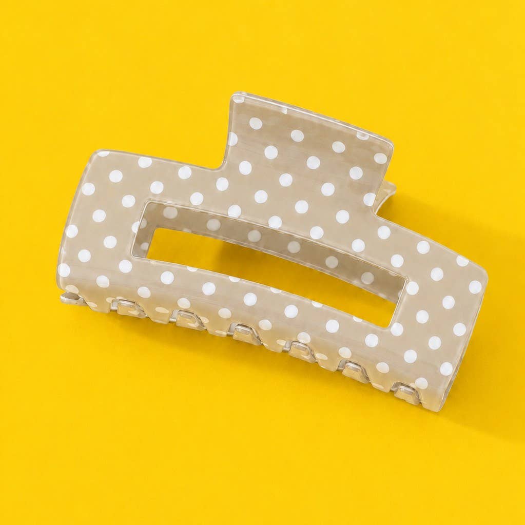 Polka Dot Hair Claw Clip