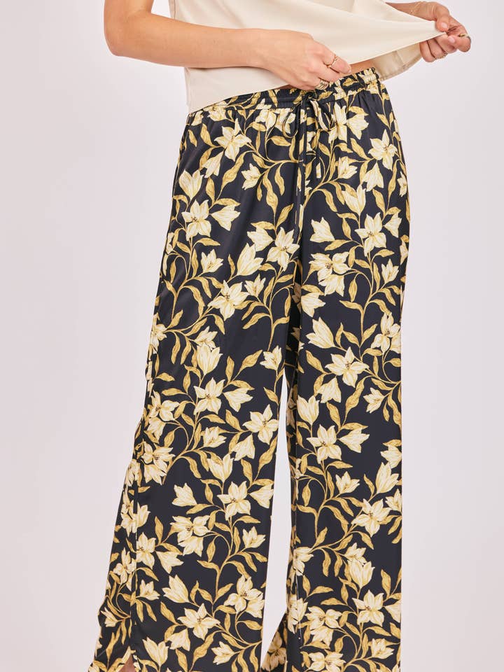 Gala Floral Satin Pants
