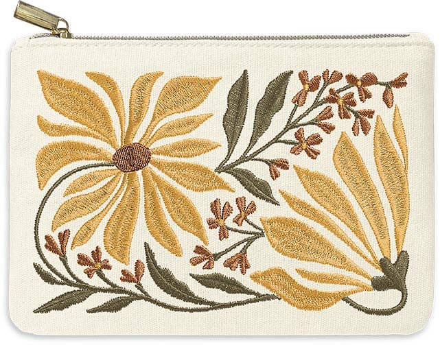Sunflower Flower Market Zip Pouch