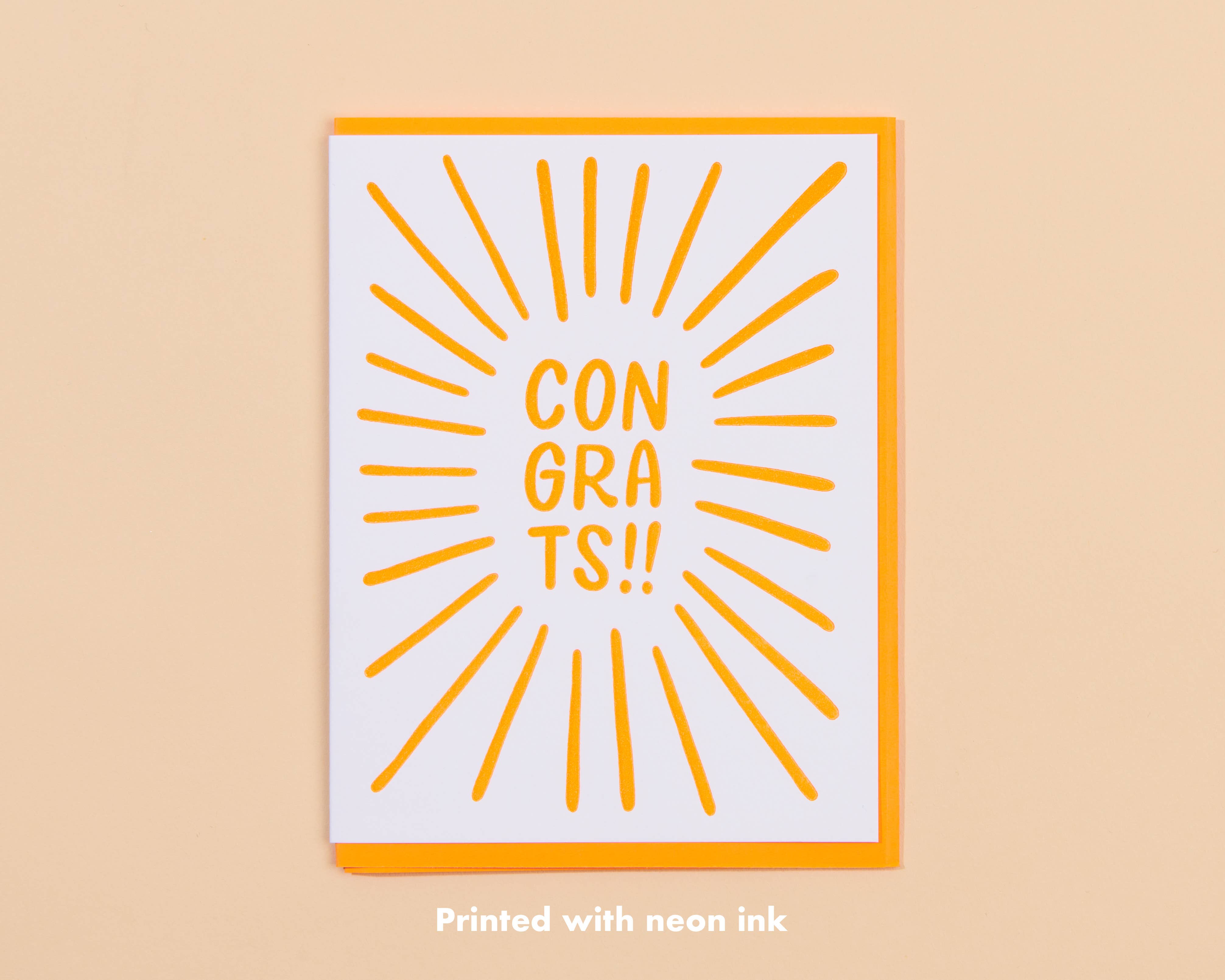 Congrats Letterpress Card