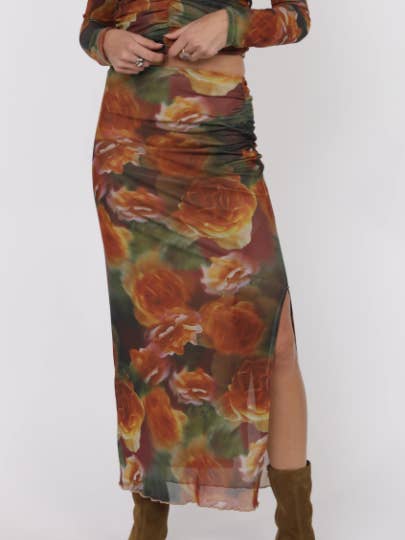 Heart Beats Side Slit Skirt