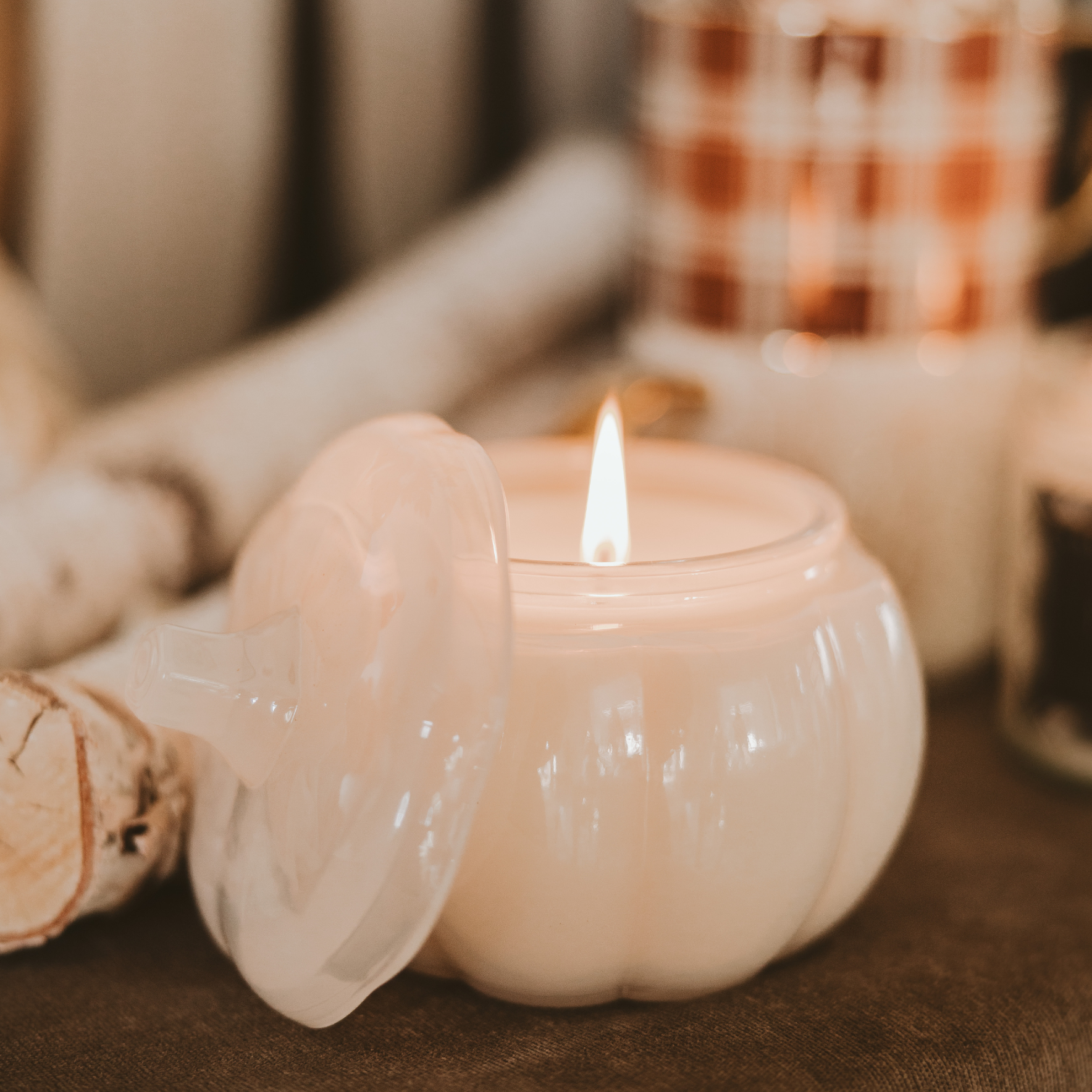Warm and Cozy Pumpkin Jar Soy Candle
