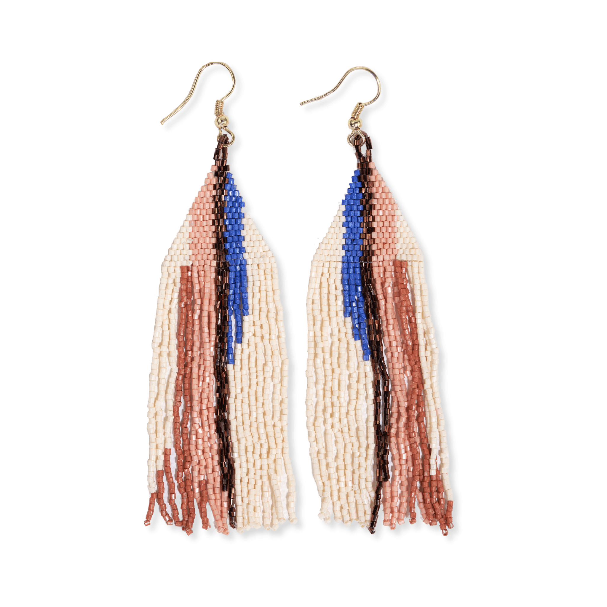 Camielle Abstract Stripe Beaded Earrings