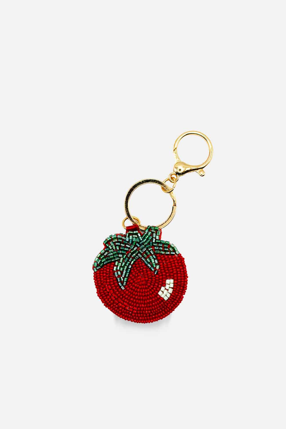 Tomato Beaded Bag Charm