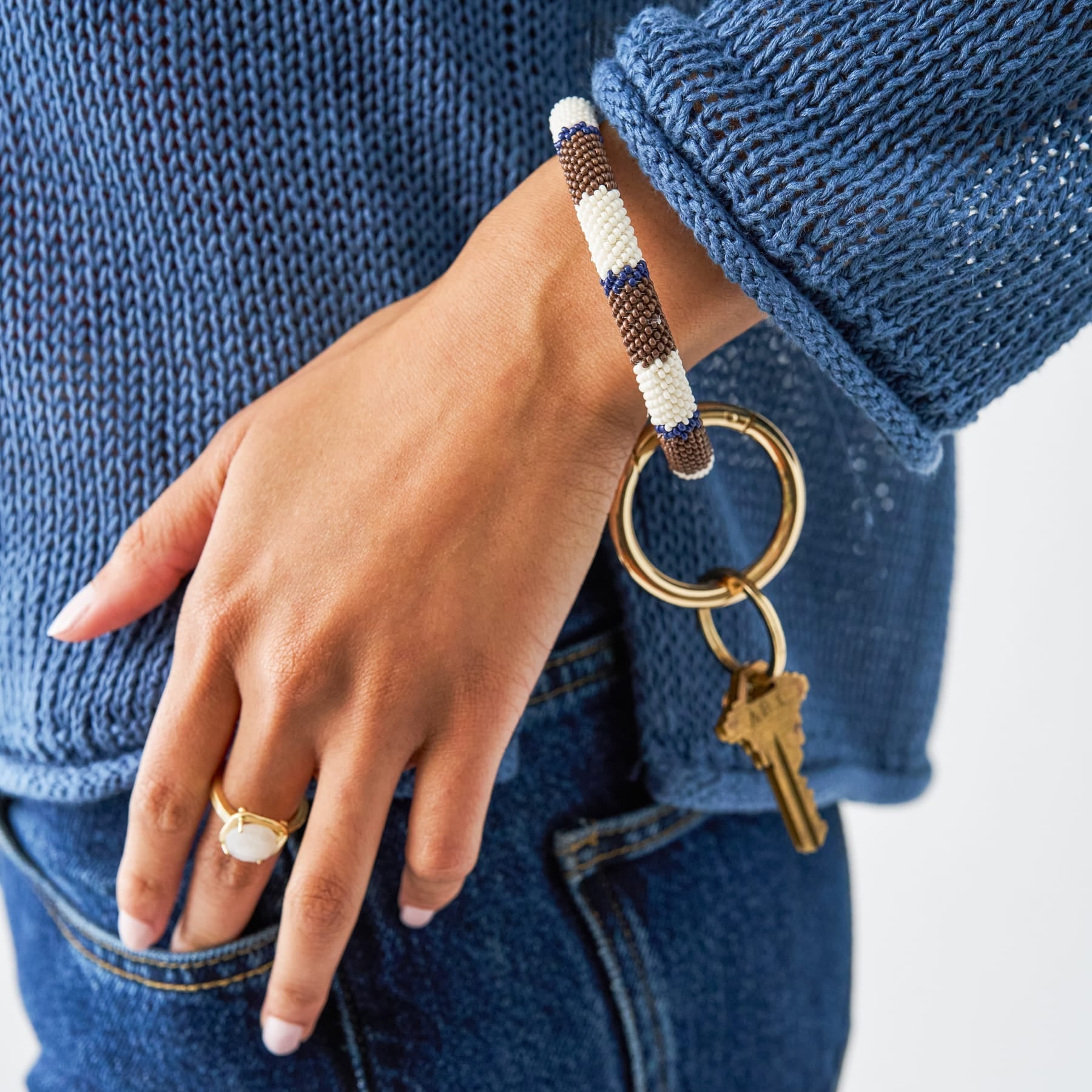Chloe Beaded Key Ring
