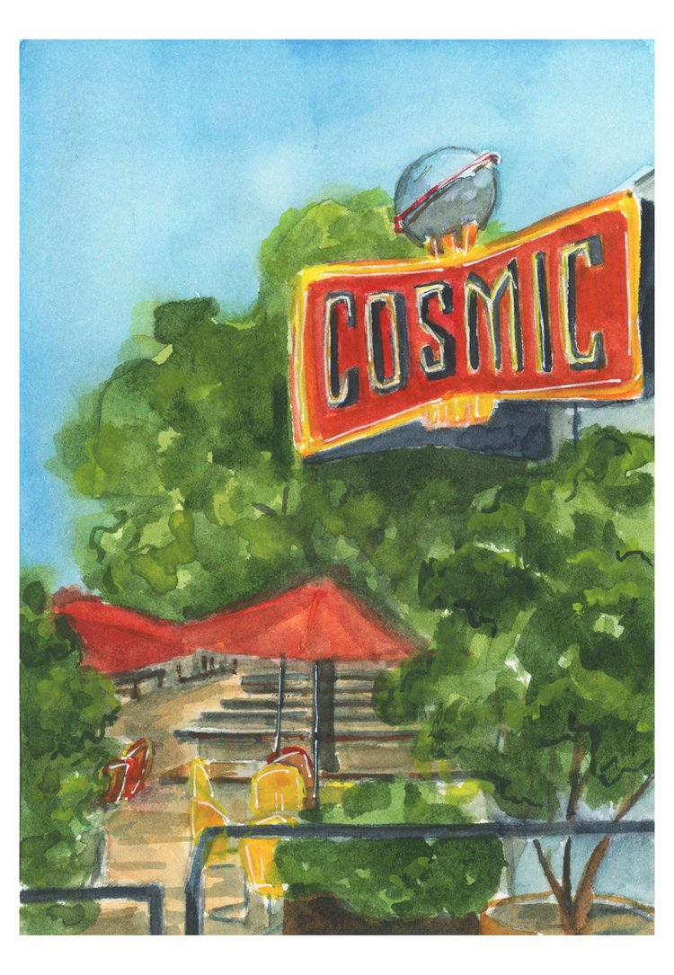Coloring ATX Postcard
