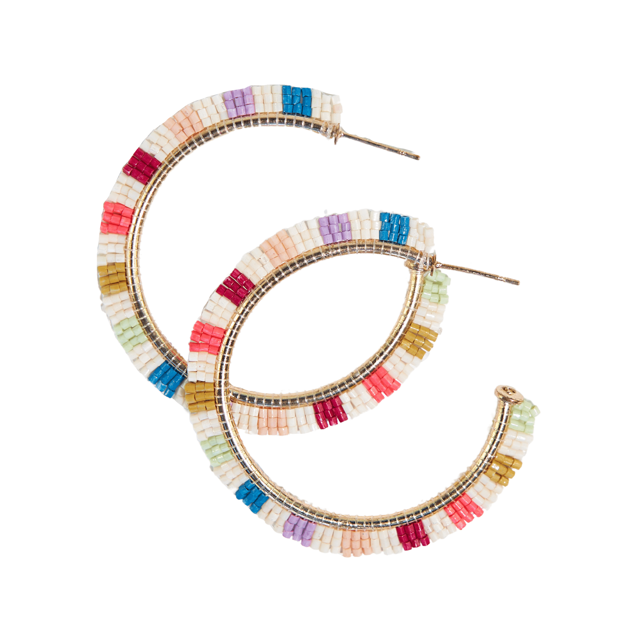 Nora Striped Hoop Earrings
