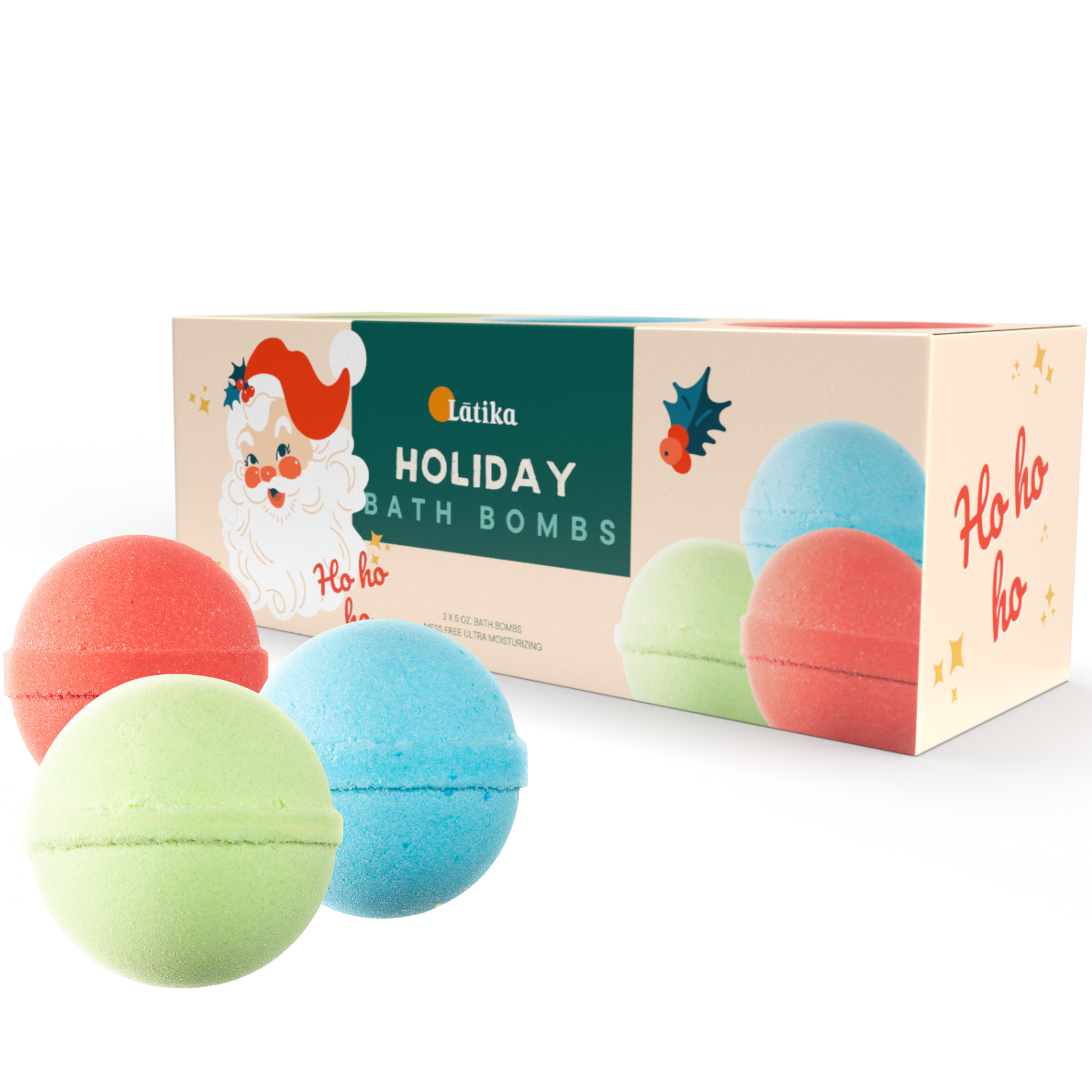 Santa Holiday Bath Bomb Gift Set