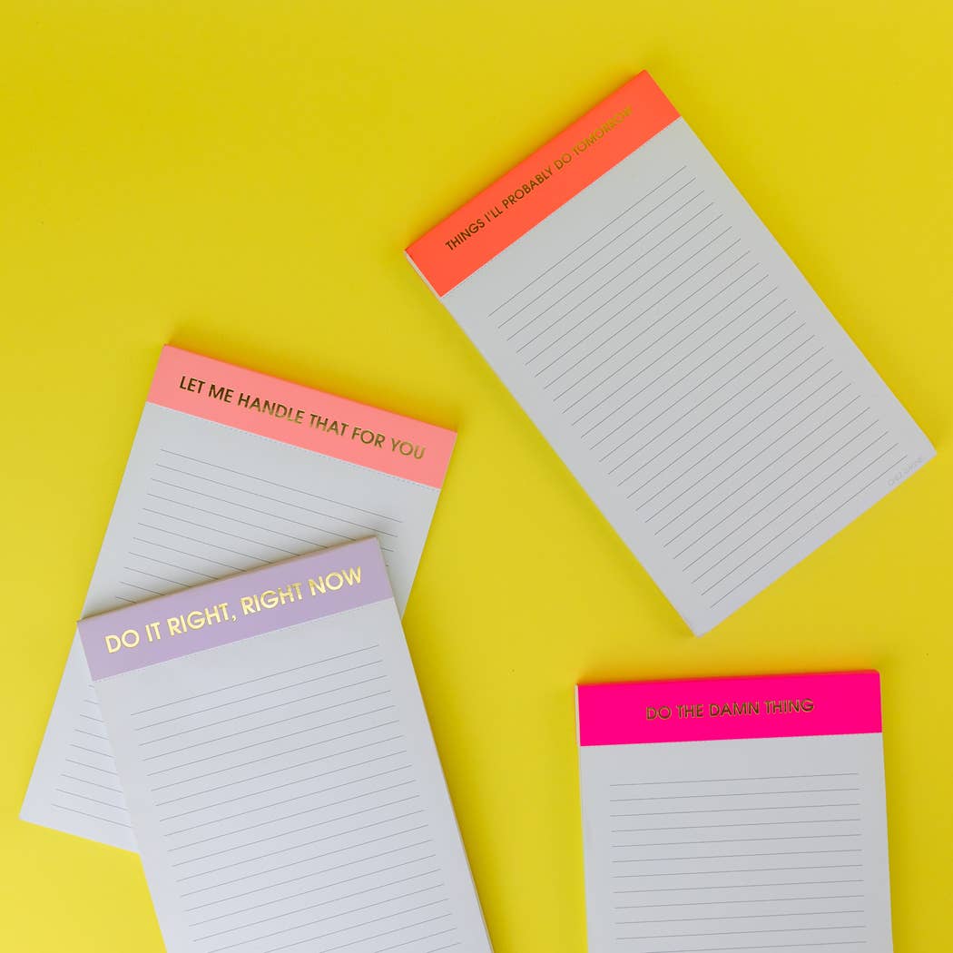 Things I'll Probably Do Tomorrow Lined Notepad