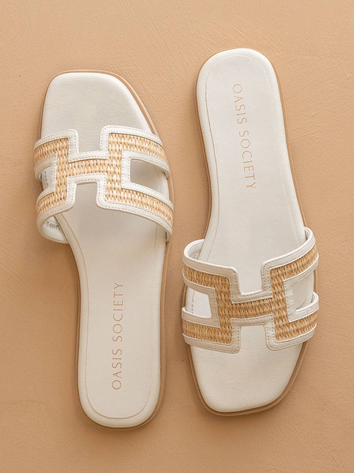 The Ena Cutout Raffia Slide