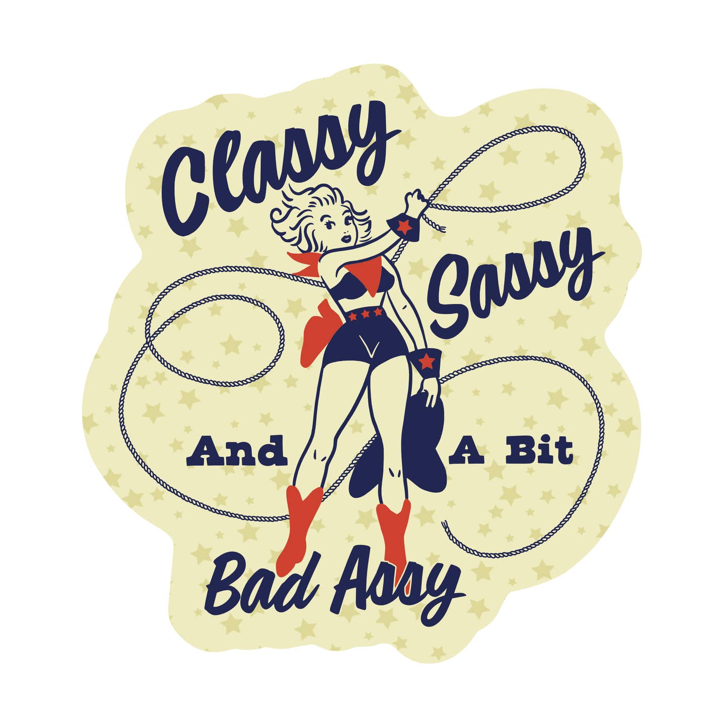 Sassy Swear Cowgirl Western  Vinyl Sticker