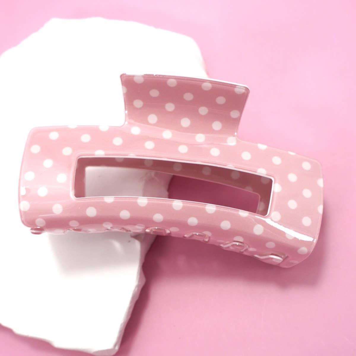 Polka Dot Hair Claw Clip