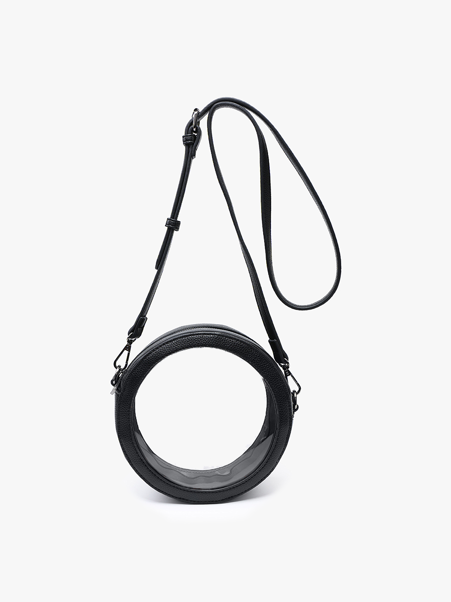 Lilibet Clear Circular Crossbody Bag - Brown