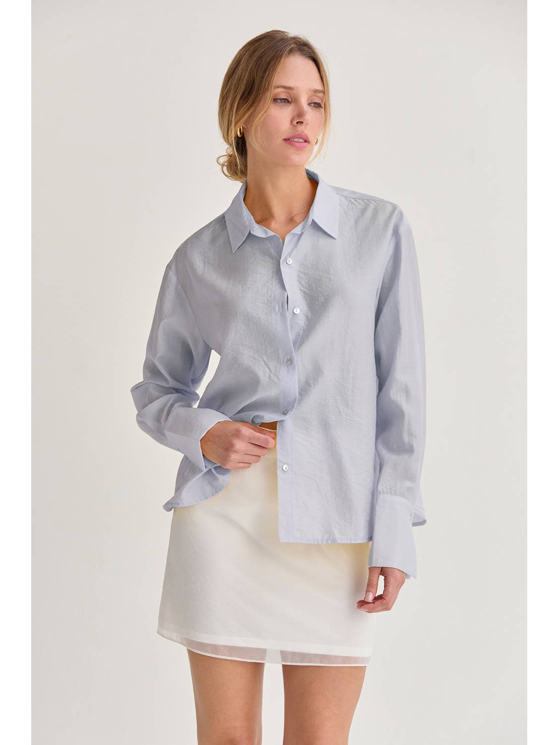 Nadia Sheer Button Up