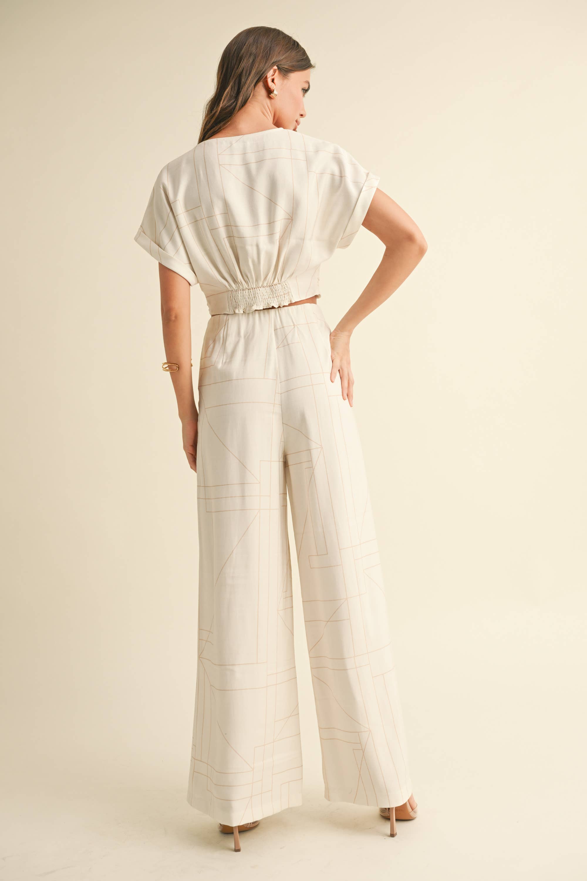 Off the Grid Twisted Crop Top - Tan