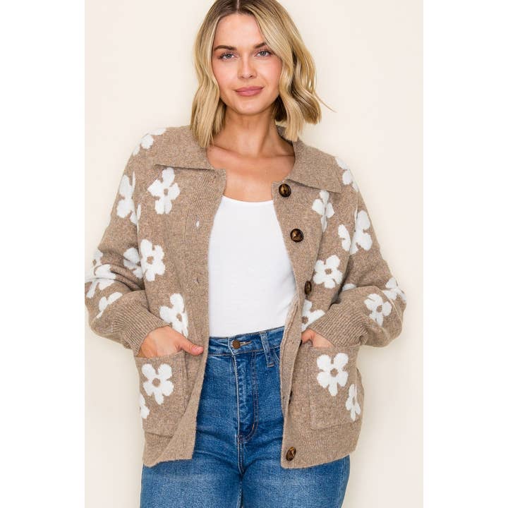 Falling Flowers Knit Jacket